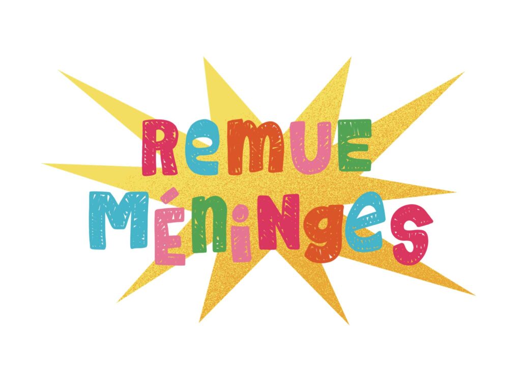 Logo orange aux lettres multicolores, conçu dans un style graphique moderne et dynamique, reflétant une identité visuelle créative.